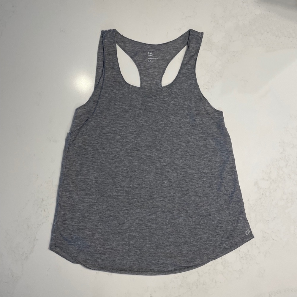 Gap fit breathe air dual layer gray tank XS